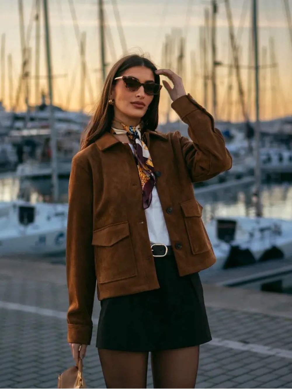 NEW Zara Faux Suede Jacket Small